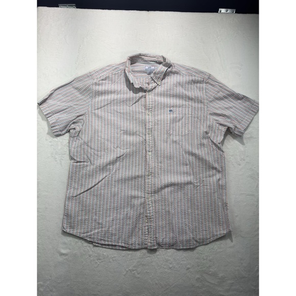 Southern Tide Other - Southern‎ Tide Shirt Mens 2XL Multicolor Stripe Short Sleeve Button Front Casual